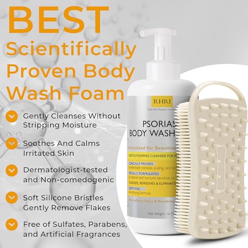 Body Wash Psoriasis Treatment For Skin Foaming Cleanser with Scrubber
