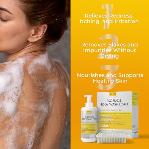 Body Wash Psoriasis Treatment For Skin Foaming Cleanser with Scrubber