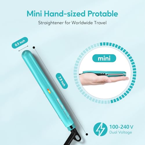 Mini Flat Iron Dual Voltage Travel Hair Straightener
