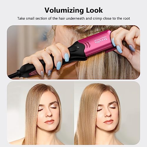 Crimper Hair Iron with 4 Interchangeable Plates Keratin Argan