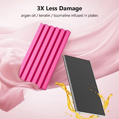 Crimper Hair Iron with 4 Interchangeable Plates Keratin Argan