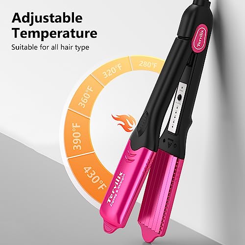 Crimper Hair Iron with 4 Interchangeable Plates Keratin Argan