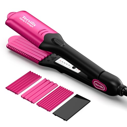 Crimper Hair Iron with 4 Interchangeable Plates Keratin Argan