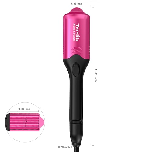 Crimper Hair Iron with 4 Interchangeable Plates Keratin Argan