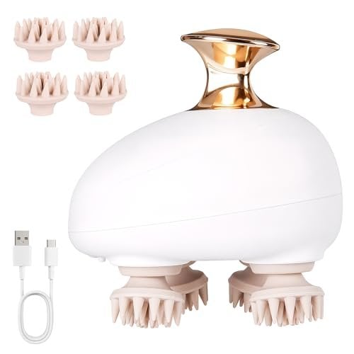 Electric Scalp Massager Waterproof Shampoo Brush for Long Hair