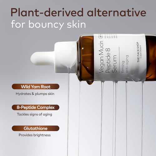 8 Peptide Serum, Vegan Mucin for Hydrating & Firming, Anti Aging Serum for All Skin Types, Korean Skin Care, 30ml/1.01 fl. oz