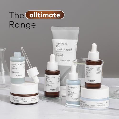 8 Peptide Serum, Vegan Mucin for Hydrating & Firming, Anti Aging Serum for All Skin Types, Korean Skin Care, 30ml/1.01 fl. oz