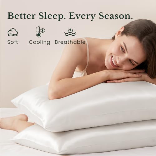 Queen Pearl White Silk Pillowcase