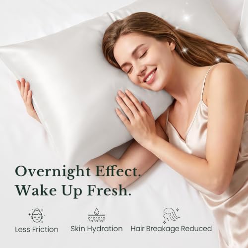 Queen Pearl White Silk Pillowcase