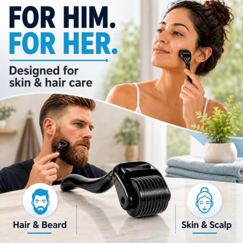 Beard and Hair Derma Roller 2 Pack 0.25mm