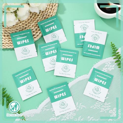 Individually Wrapped Deodorant Wipes, 200 Count