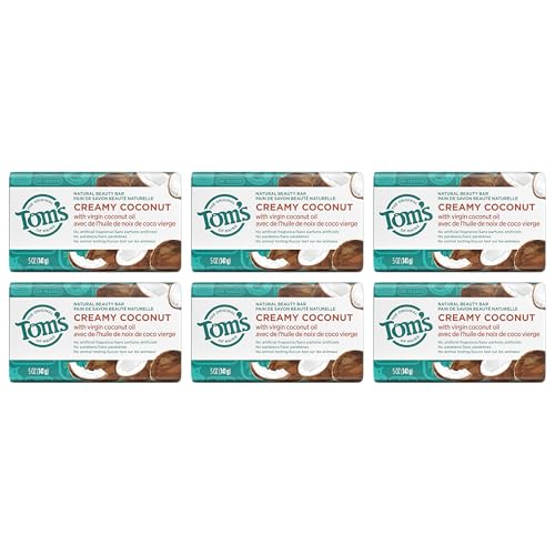 Natural Beauty Bar Soap, Creamy Coconut With Virgin Coconut Oil, 5 oz. 6-Pack (Packaging May Vary)