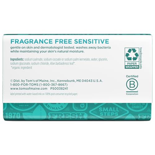 Natural Beauty Bar Soap, Fragrance Free, 5 oz (6 Pack)