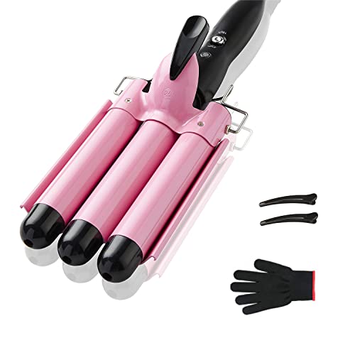 3 Barrel Curling Iron 1-Inch Hair Crimper Tool for Women