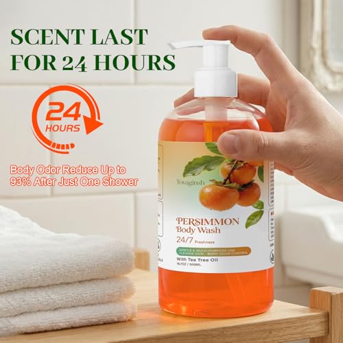 Persimmon Body Wash for Body Odor Control