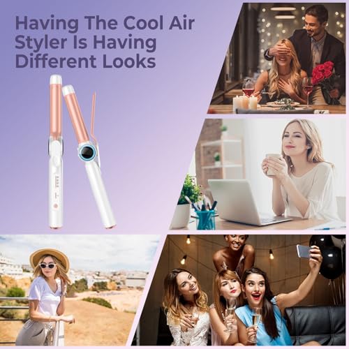Cordless Curling Iron USB Rechargeable 9000 mAh 4 Temp