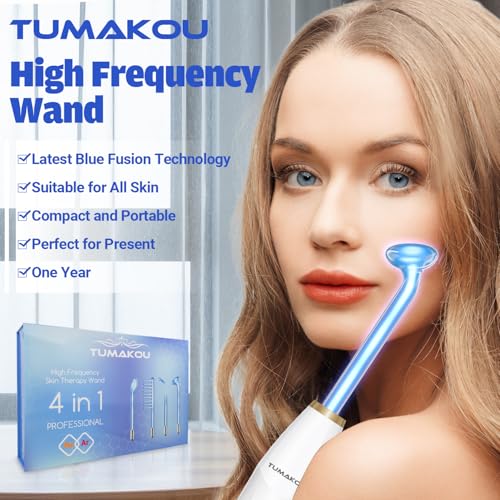 Blue High Frequency Facial Wand Device