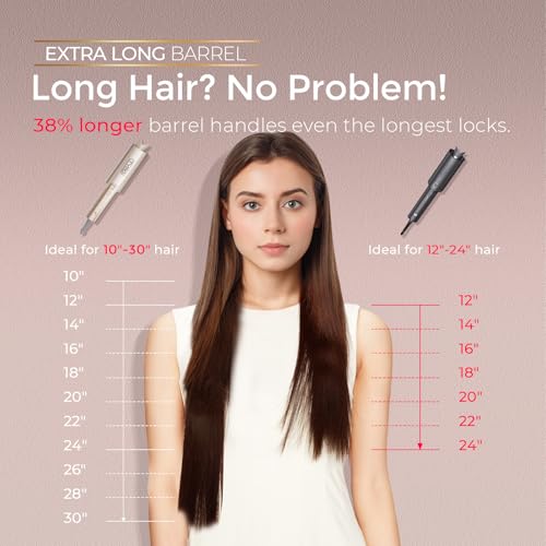 CurlPro Plus Automatic Rotating Curling Iron Long Barrel Beach Waves