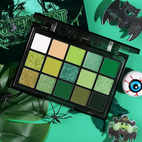 15 Color Green Eyeshadow Palette