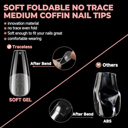 Coffin Nail Tips, 504pc