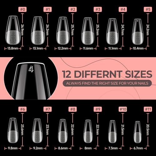 Coffin Nail Tips, 504pc
