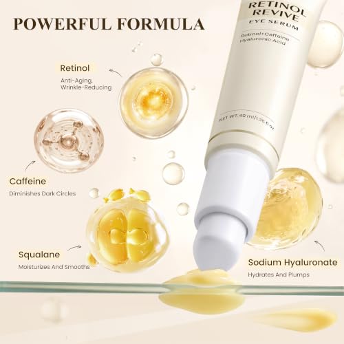 Retinol & Caffeine Eye Serum - Dark Circles Relief & Depuffing Treatment