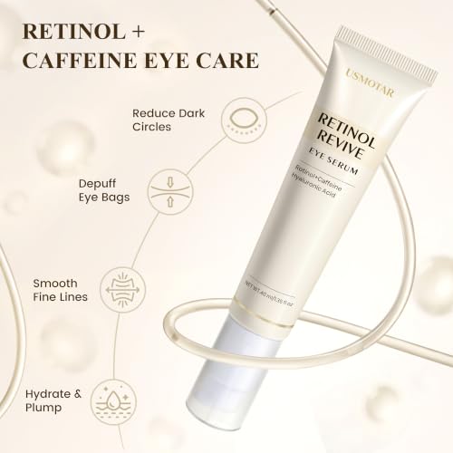 Retinol & Caffeine Eye Serum - Dark Circles Relief & Depuffing Treatment