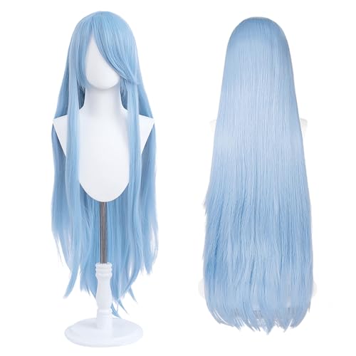 100cm Sky Blue Straight Cosplay Wig