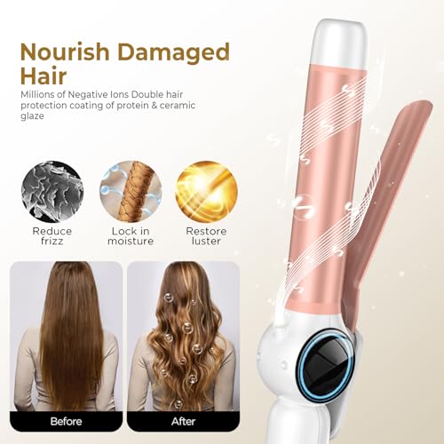 9000 mAh Rechargeable Cordless Curling Iron 28MM USB