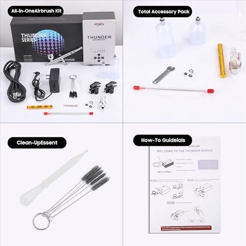 Airbrush Kit with Air Compressor Portable 27PSI 7 Pressure Levels