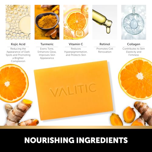 Kojic Acid Soap for Hyperpigmentation - with Glutathione, Collagen & Vitamin C - Advanced Soap Bars with Turmeric - Original Japanese Complex for Dark Spot Correction - 2 P