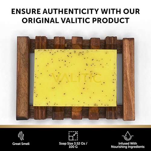 Lemon Turmeric Soap for Dark Spots - Kojic Acid Soap for Face and Body - Exfoliating Bar for Brightening, Skin Tone Corrector with Retinol, Vitamin C, Collagen and Hyaluron