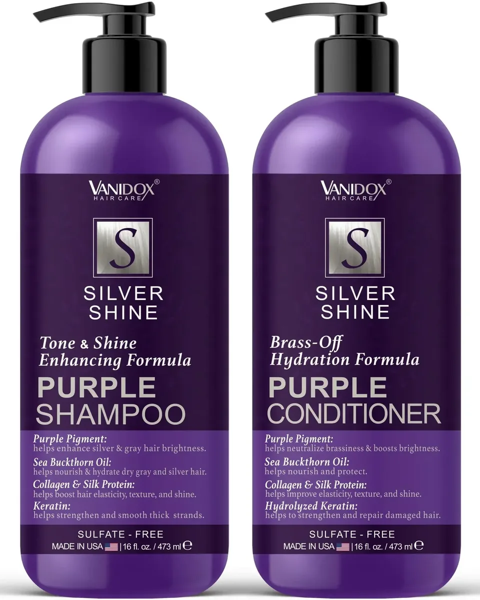 Purple Shampoo and Conditioner Set