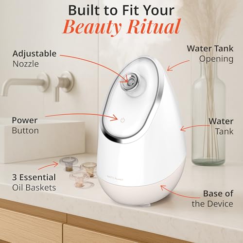 Aira Ionic Facial Steamer (Beige) - Pore Cleaner that Detoxifies