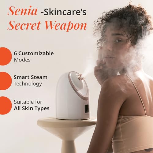 Senia Hot and Cold Facial Steamer - Face Steamer for Facial Deep Cleaning