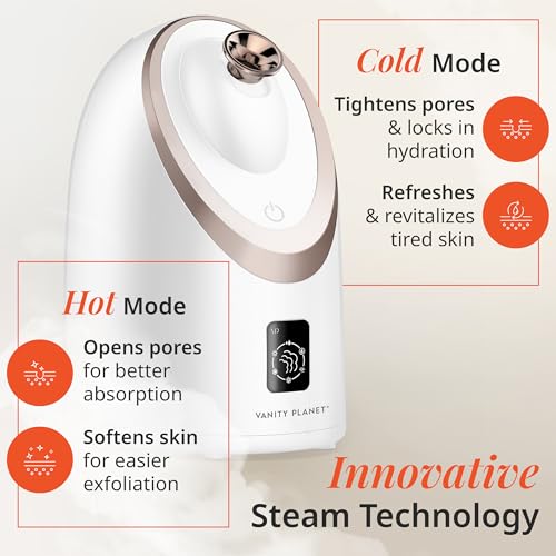 Senia Hot and Cold Facial Steamer - Face Steamer for Facial Deep Cleaning