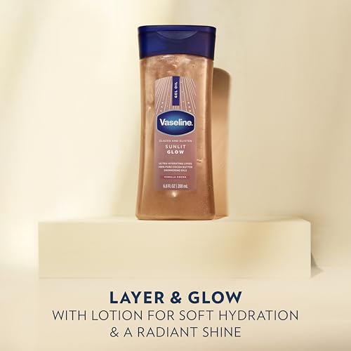 Glazed and Glisten Sunlit Glow Body Gel Oil Shimmering 6.8oz 1ct