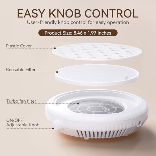 9 Inch Nail Dust Collector 360 Degree Vacuum for Acrylic Nails