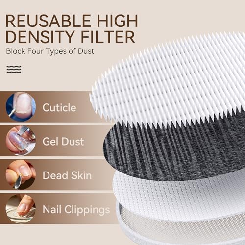 9 Inch Nail Dust Collector 360 Degree Vacuum for Acrylic Nails