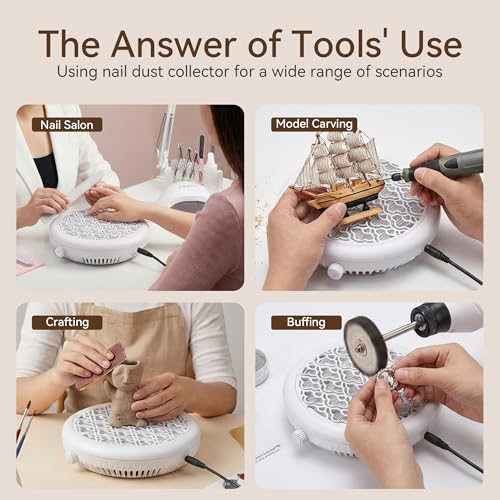 9 Inch Nail Dust Collector 360 Degree Vacuum for Acrylic Nails