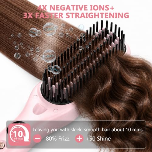 Steam Ionic Straightening Brush for Women