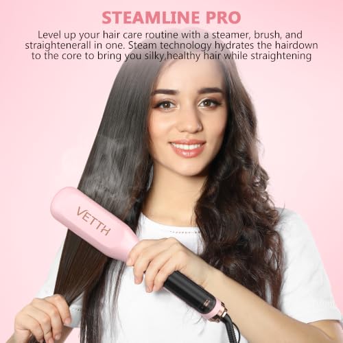 Steam Ionic Straightening Brush for Women