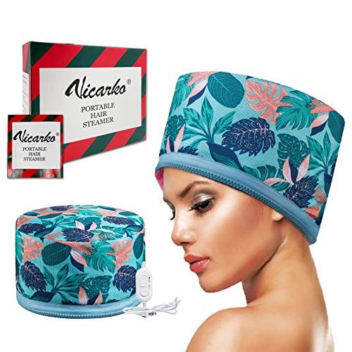 Hair Steamer Thermal Heat Cap for Deep Conditioning Hawaii Blue
