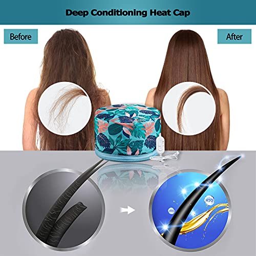 Hair Steamer Thermal Heat Cap for Deep Conditioning Hawaii Blue