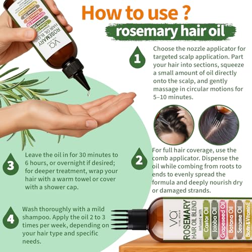 Blend Of Pure Rosemary Oil For Hair Growth 6 Fl Oz