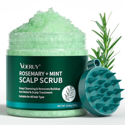 Scalp Scrub, Rosemary Scalp Exfoliator Scrub Shampoo