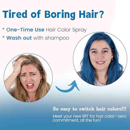 Blue Hair Spray Temporary