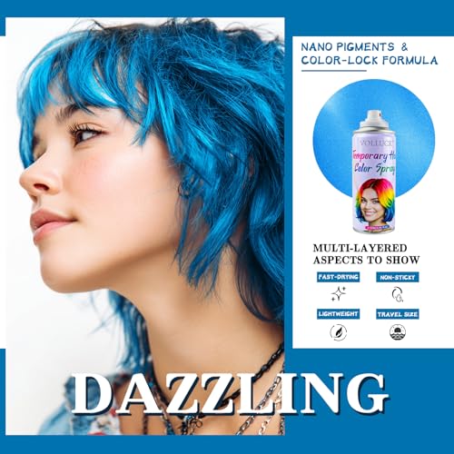 Blue Hair Spray Temporary