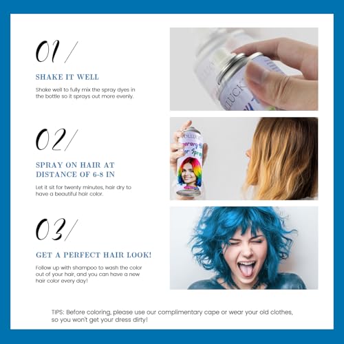 Blue Hair Spray Temporary