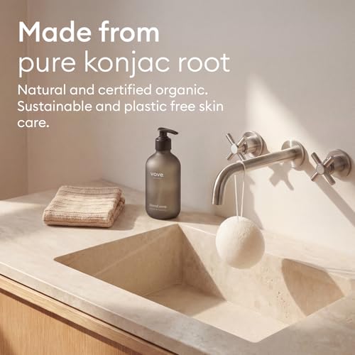 Organic Konjac Facial Sponges 3-Pack Charcoal and Green Clay